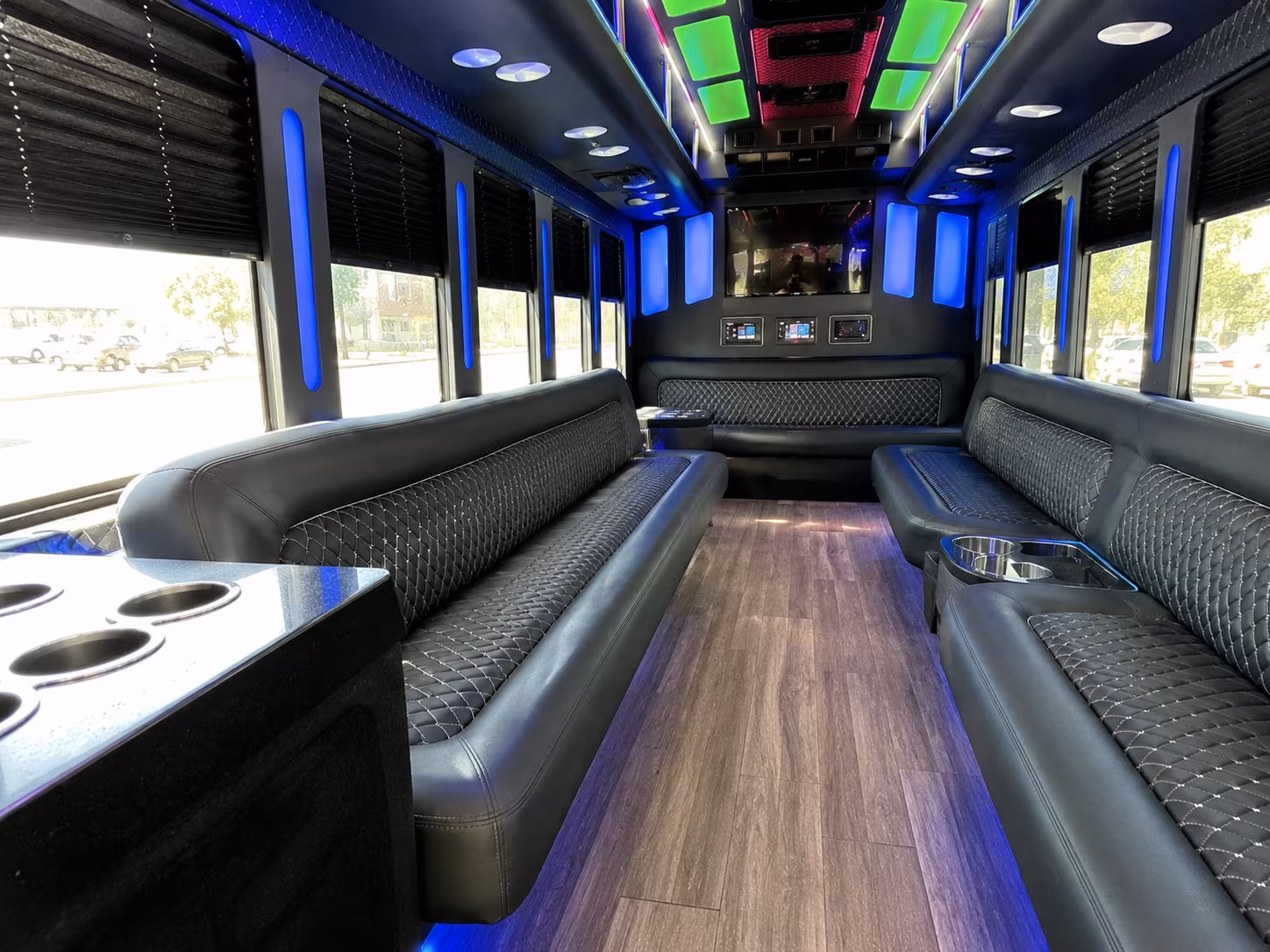 cheyenne 15 passenger party bus inside
