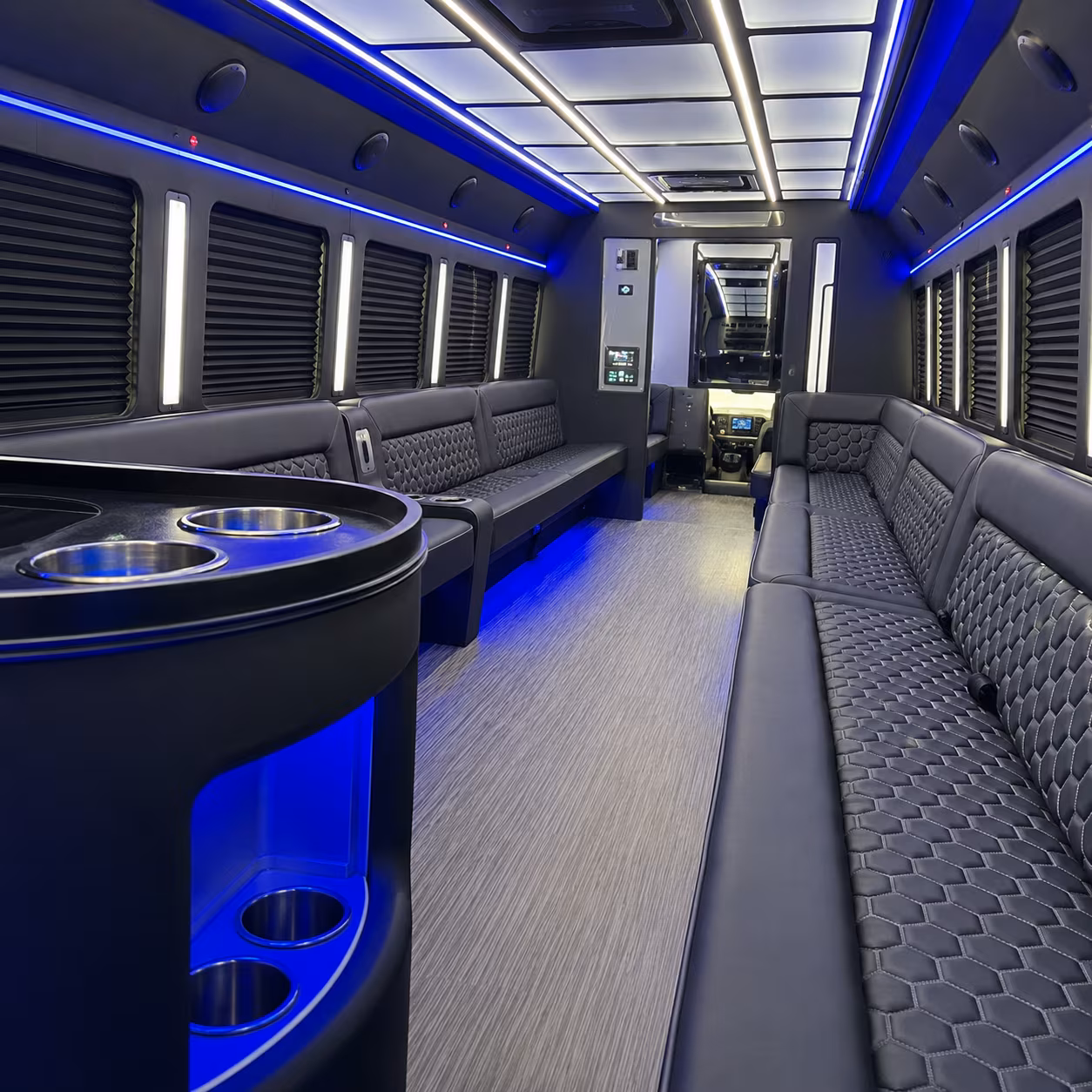 cheyenne party bus rental interior