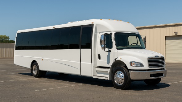 Exterior of Charter Bus Company Cheyenne's 18 Passenger Minibus in Cheyenne