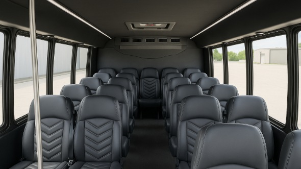 Interior of Charter Bus Company Cheyenne's 18 Passenger Minibus in Cheyenne