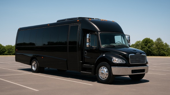 Exterior of Charter Bus Company Cheyenne's 28 Passenger Mini bus in Cheyenne