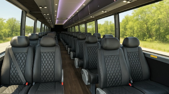Interior of Charter Bus Company Greeley's 28 Passenger Mini bus in Greeley