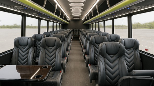 Interior of Charter Bus Company Cheyenne's 30 Passenger Minibus in Cheyenne