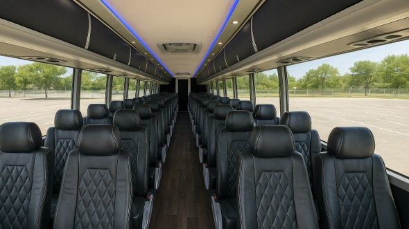 Interior of Charter Bus Company Cheyenne's 50 Passenger Charter Bus in Cheyenne