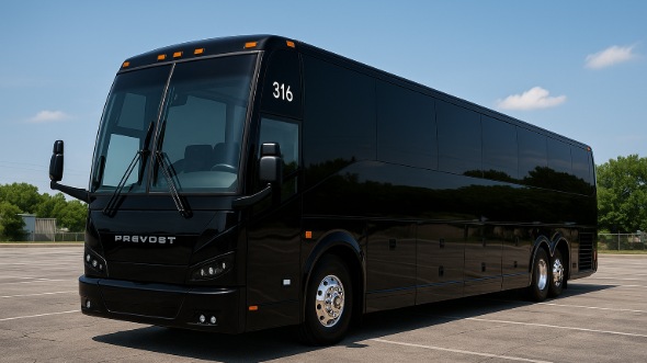 Exterior of Charter Bus Company Cheyenne's 54 Passenger Charter Bus in Cheyenne