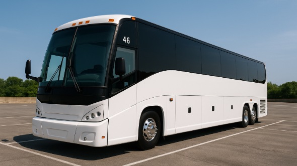 Exterior of Charter Bus Company Cheyenne's 55 Passenger Charter Bus in Cheyenne