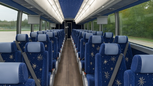Interior of Charter Bus Company Cheyenne's 56 Passenger Charter Bus in Cheyenne