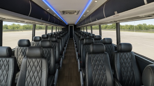 cheyenne 50 passenger charter bus inside