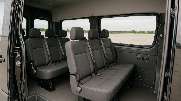 cheyenne sprinter van with driver inside