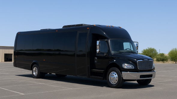 Exterior of Charter Bus Company Cheyenne's Party Bus in Cheyenne