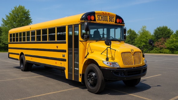 Exterior of Charter Bus Company Cheyenne's School Bus in Cheyenne