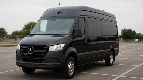 Exterior of Charter Bus Company Cheyenne's Sprinter Van Rental With Driver in Cheyenne
