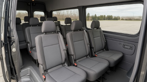 Interior of Charter Bus Company Cheyenne's Sprinter Van Rental With Driver in Cheyenne